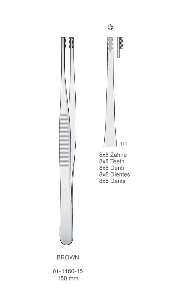 Tissue Forceps , BROWN