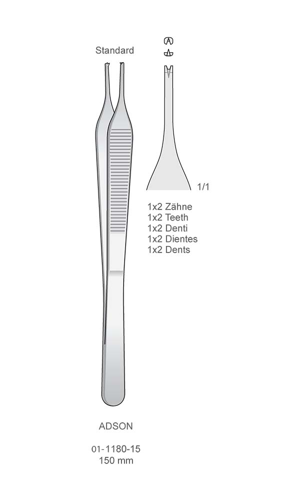 Tissue Forceps , ADSON , Standard