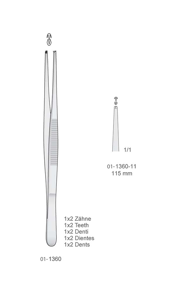 Tissue Forceps - Dressing forceps , Narow