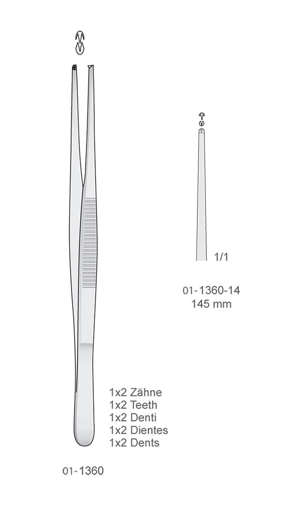 Tissue Forceps - Dressing forceps , Narow