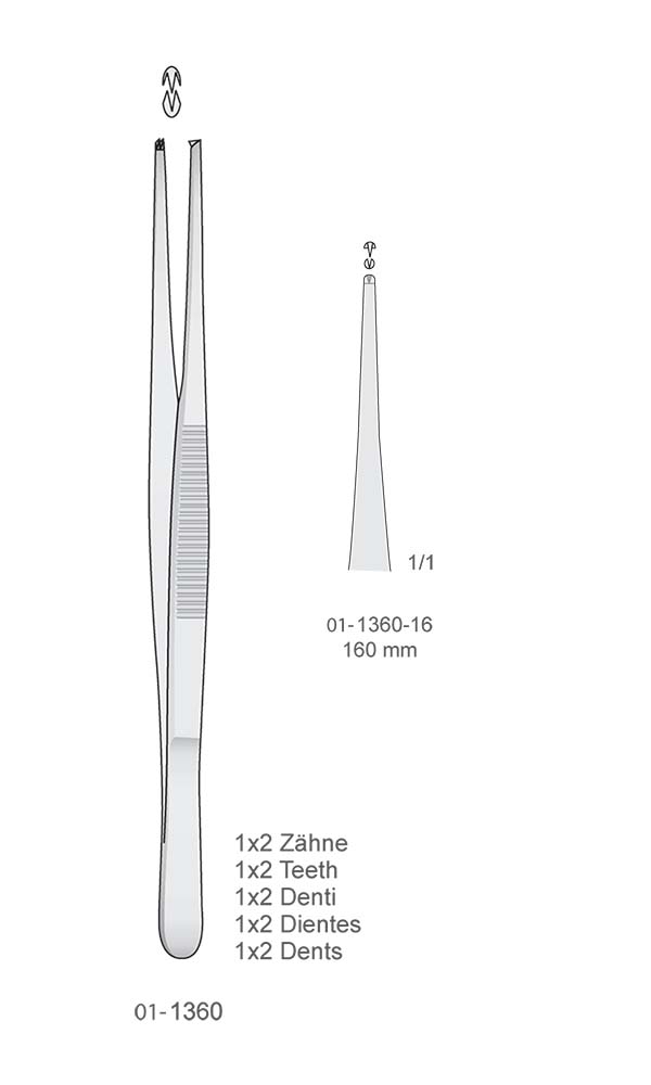 Tissue Forceps - Dressing forceps , Narow