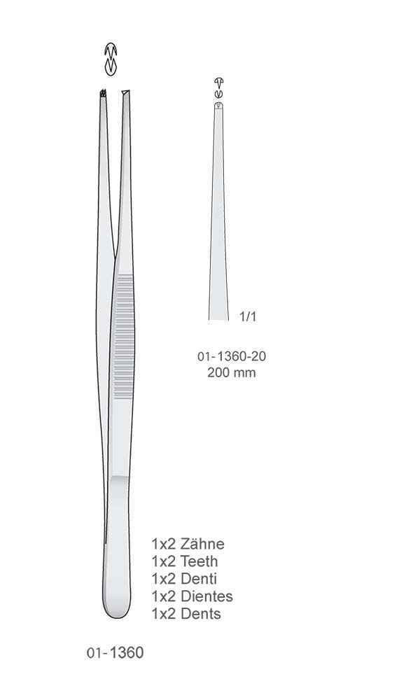 Tissue Forceps - Dressing forceps , Narow