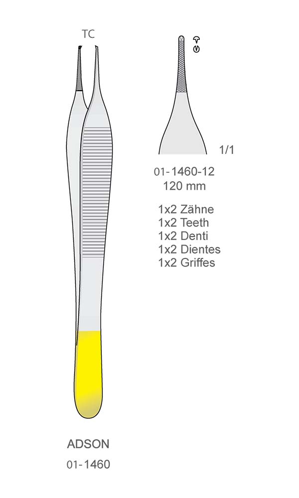 Tissue Forceps, Non-traumatic Forceps , ADSON