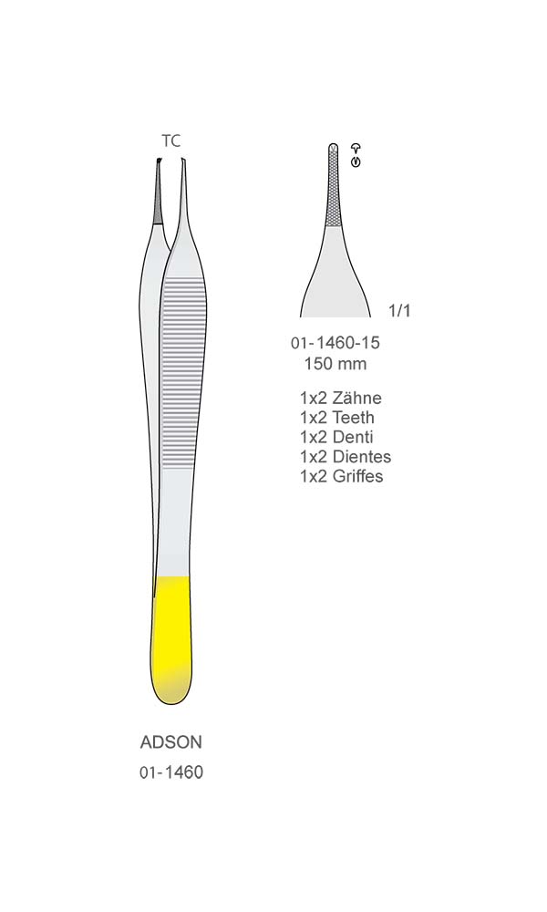 Tissue Forceps, Non-traumatic Forceps , ADSON