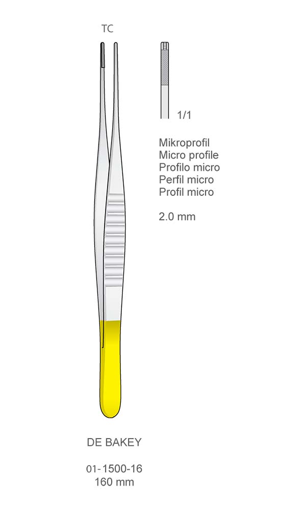 Tissue Forceps, Non-traumatic Forceps , DE BAKEY