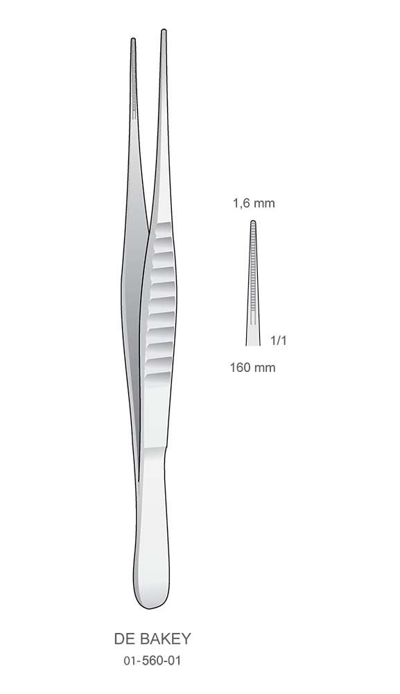 Tissue and Dressing Forceps , DE BAKEY