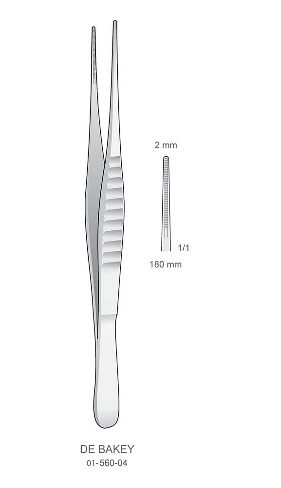 Tissue and Dressing Forceps , DE BAKEY