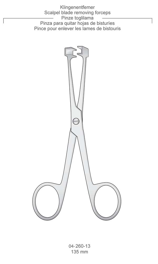 Blade removing forceps