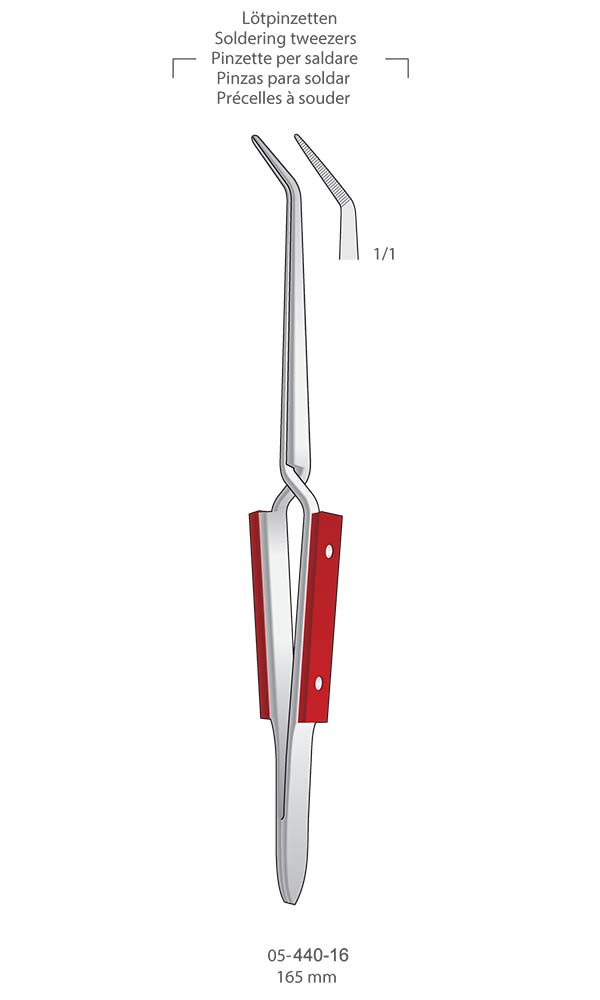 Instruments for laboratory , Soldering tweezers