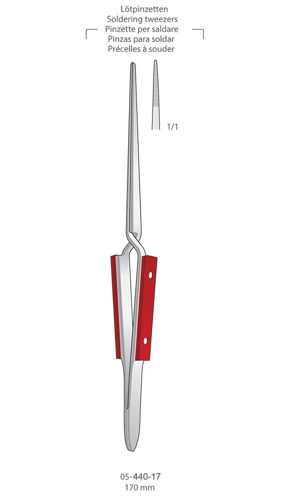 Instruments for laboratory , Soldering tweezers