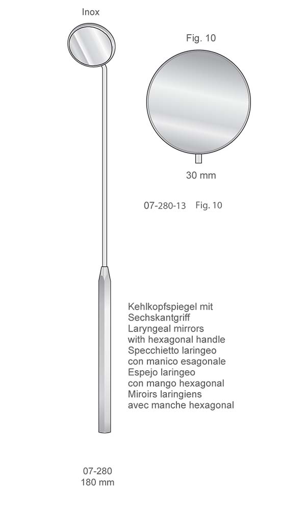 Mirrors and handles , Fig. 10 , Inox