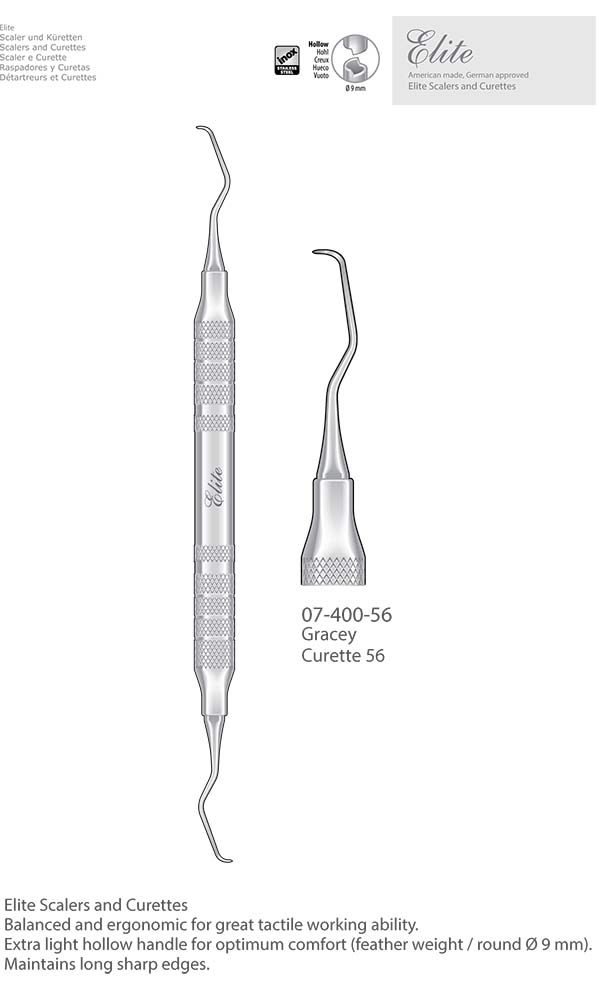 Scalers and Curettes, Gracey , Curette 56 , Elite Extra Thin