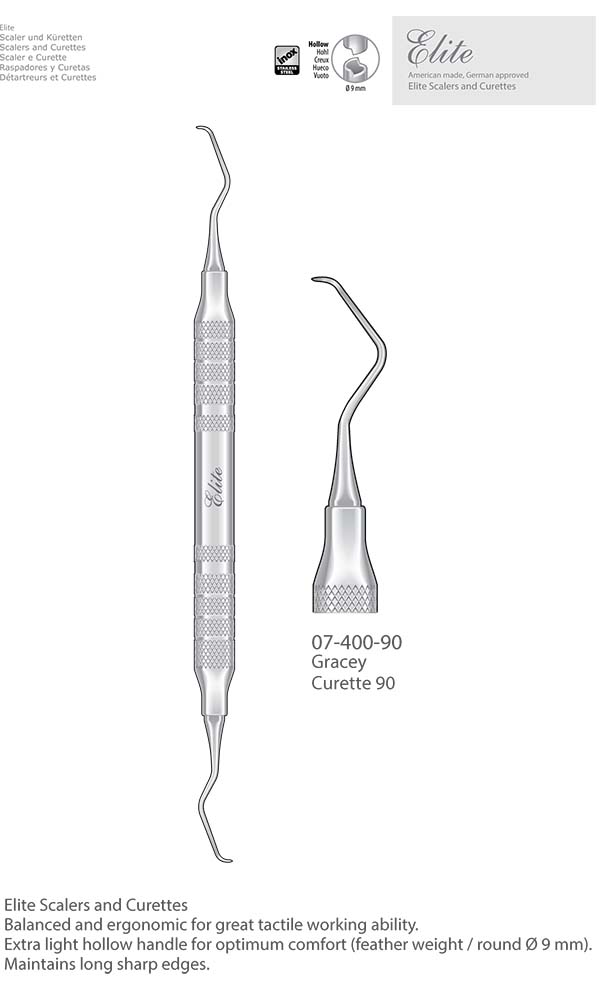 Scalers and Curettes, Gracey , Curette 90 , Elite Extra Thin