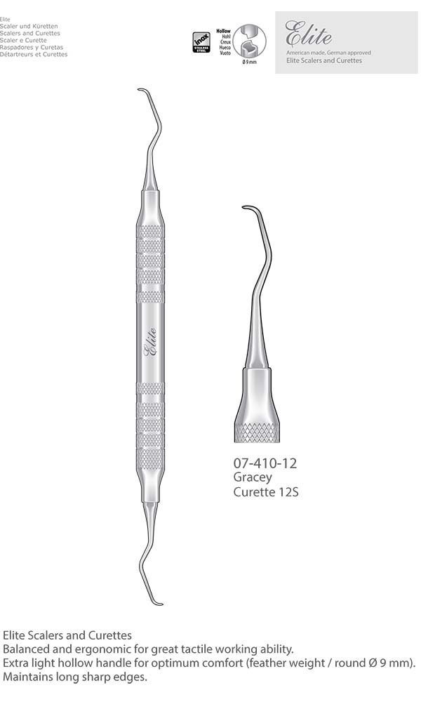 Scalers and Curettes, Gracey , Curette 112S , Elite Extra Thin