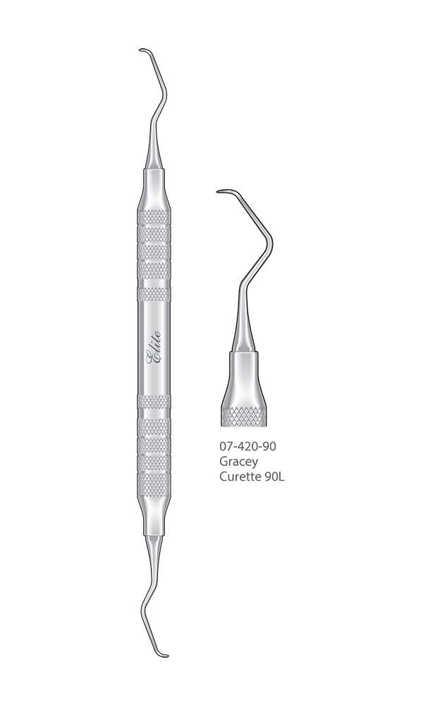 Scalers and Curettes, Gracey , Curette 90L , Elite Extra Thin