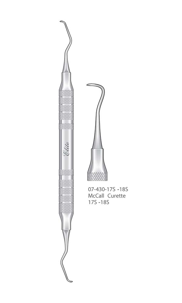 Scalers and Curettes, McCall Curette17S-18S , Elite Extra Thin