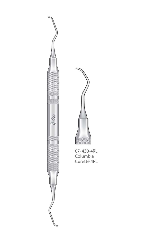 Scalers and Curettes, Columbia Curette 4RL , Elite Extra Thin