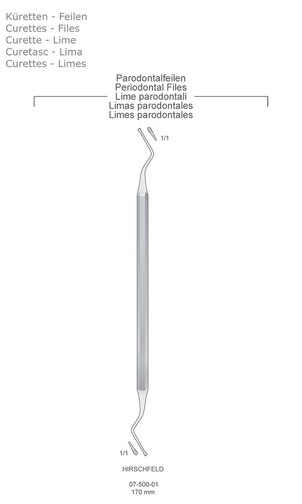 Curettes , Periodontal Files , HIRSCHFELD