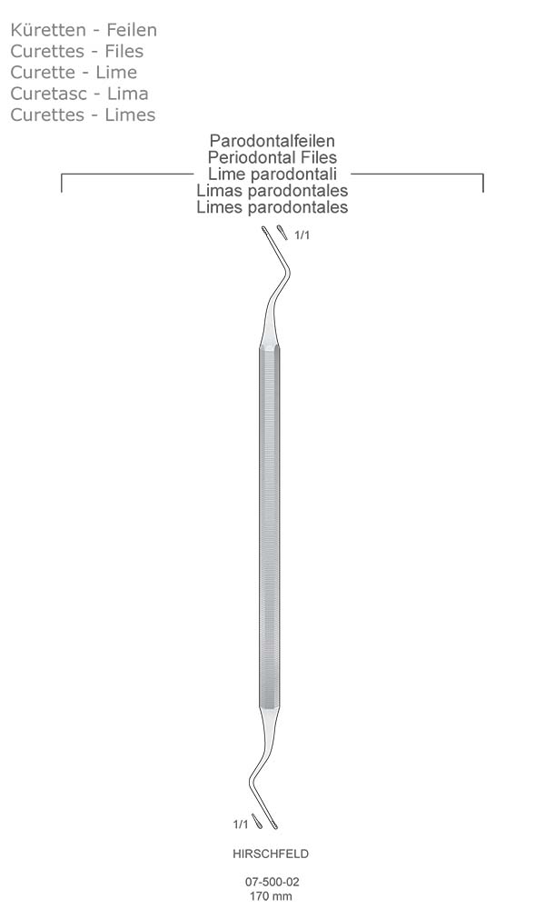 Curettes , Periodontal Files , HIRSCHFELD