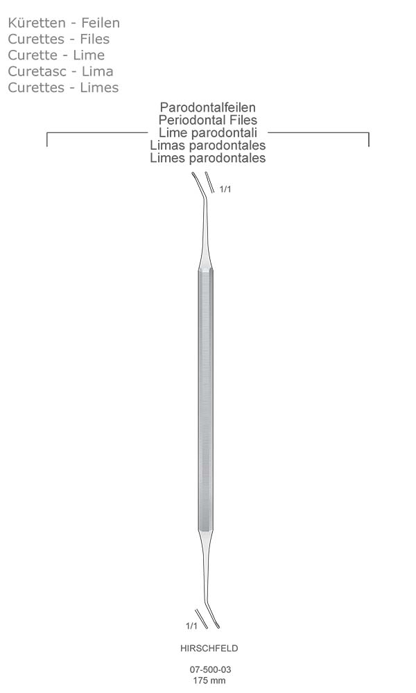 Curettes , Periodontal Files , HIRSCHFELD