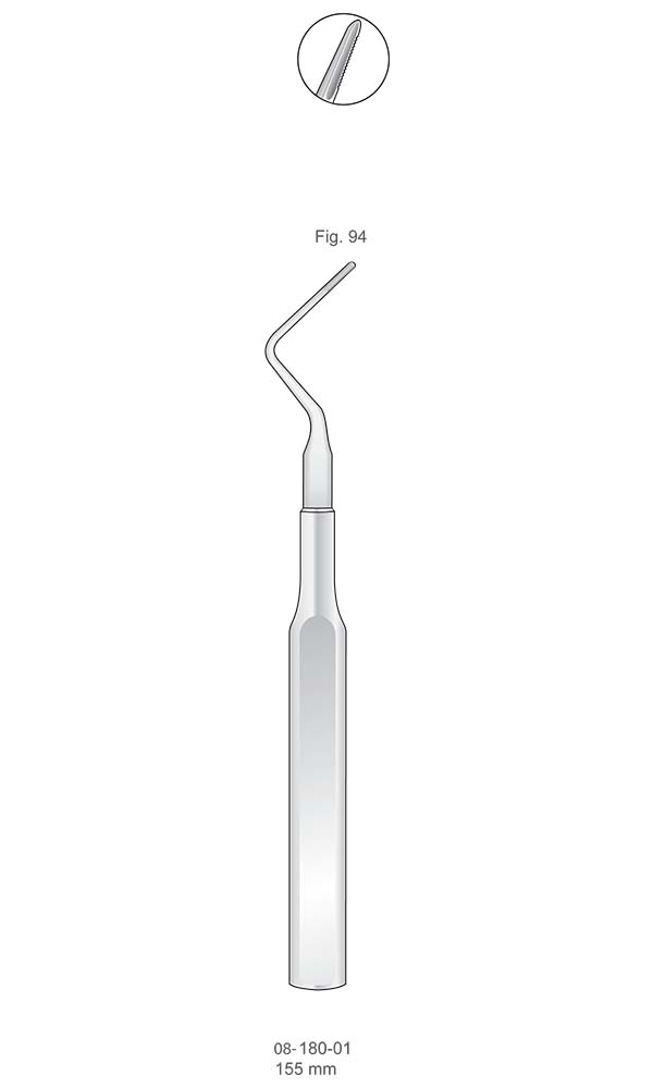 Root Elevators , One side serrated , Fig. 94