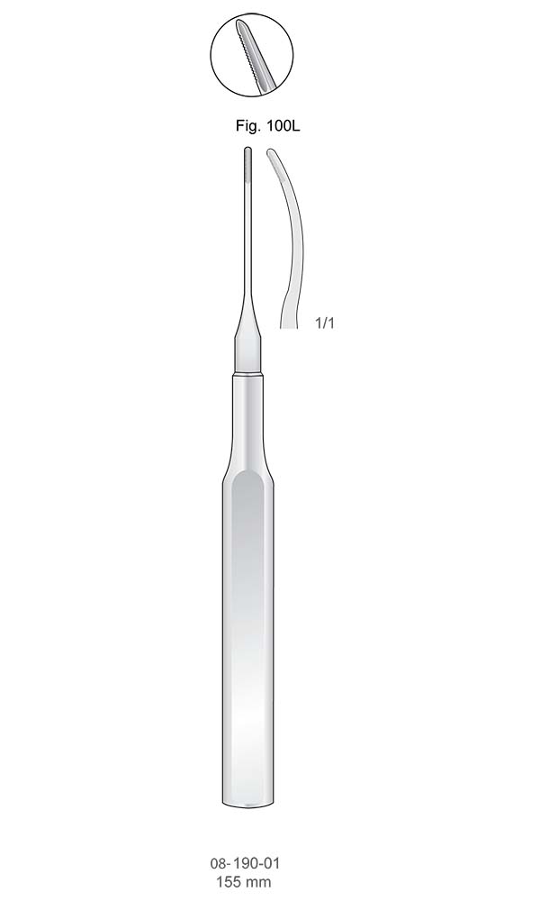 Root Elevators , One side serrated , Fig. 100L