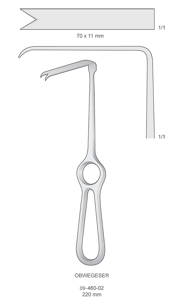 Retractors , OBWEGESER , Ramus Retractor for nasal spine