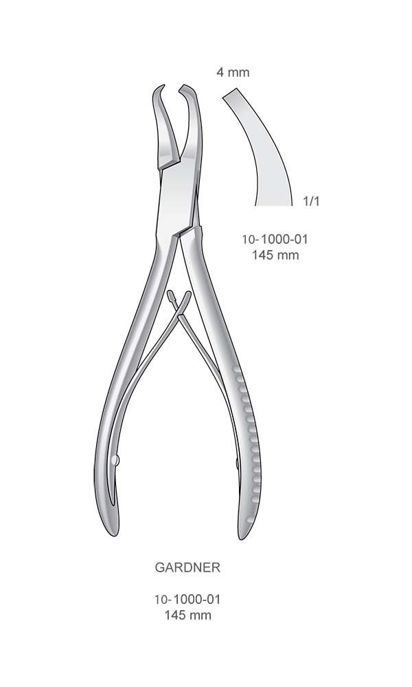 Bone rongeurs , GARDNER , Tip 4 mm