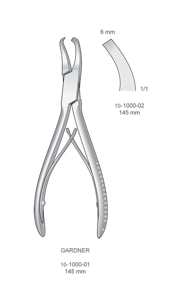 Bone rongeurs , GARDNER , Tip 6 mm