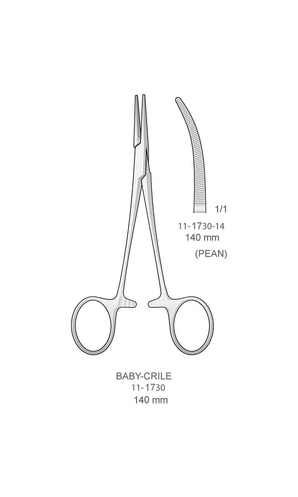 Hemostatic Forceps , BABY-CRILE , PEAN