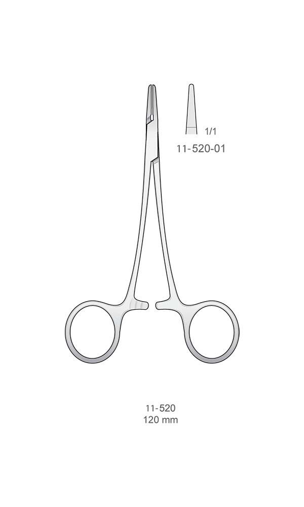 Needle Holders , With smooth jaws