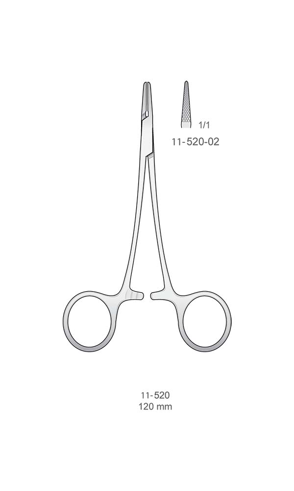 Needle Holders , With smooth jaws
