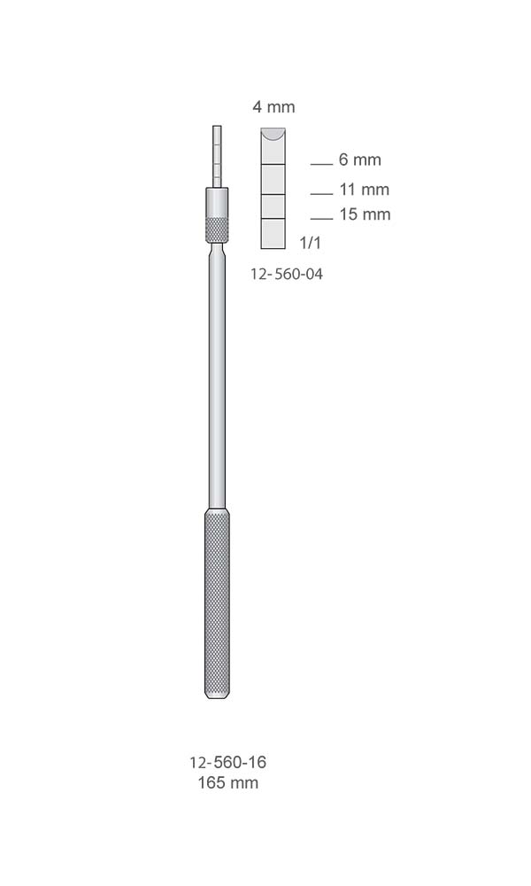 Osteotomes , Osteotomes concave with Stop