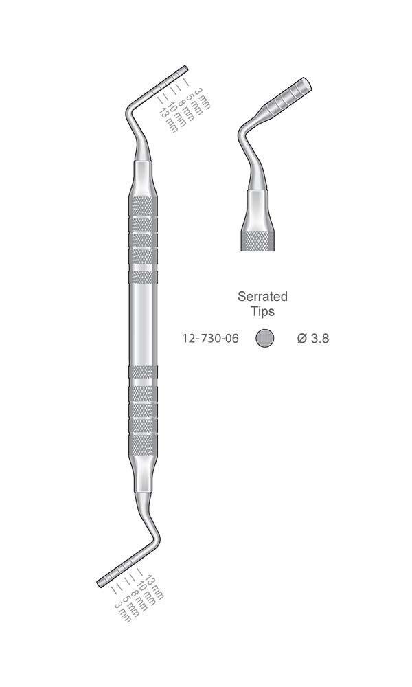 Bone Grafting Packers , Serrated Tips