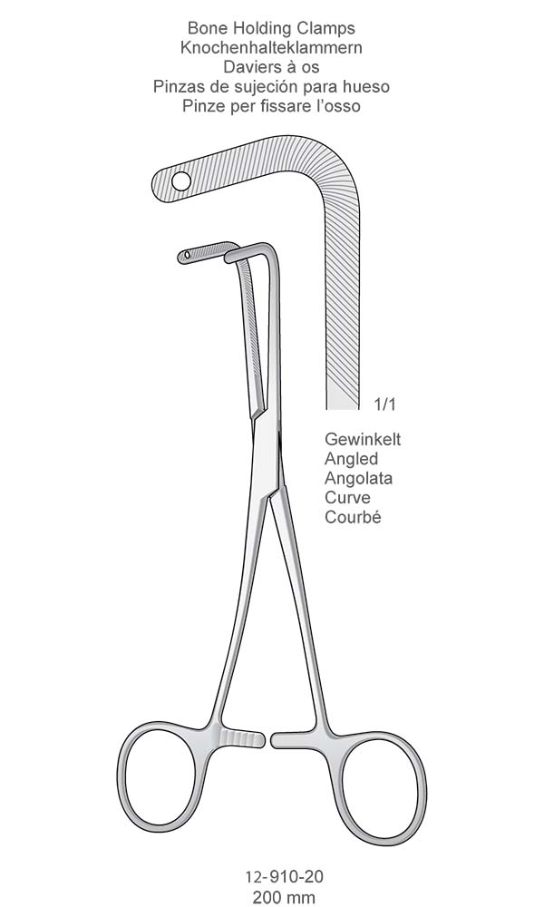 Osteometer , Bone Holding Clamps , Angled