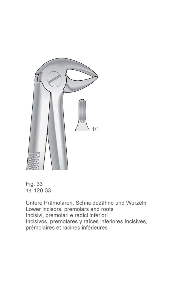 Extracting Forceps, English Pattern , Fig. 33