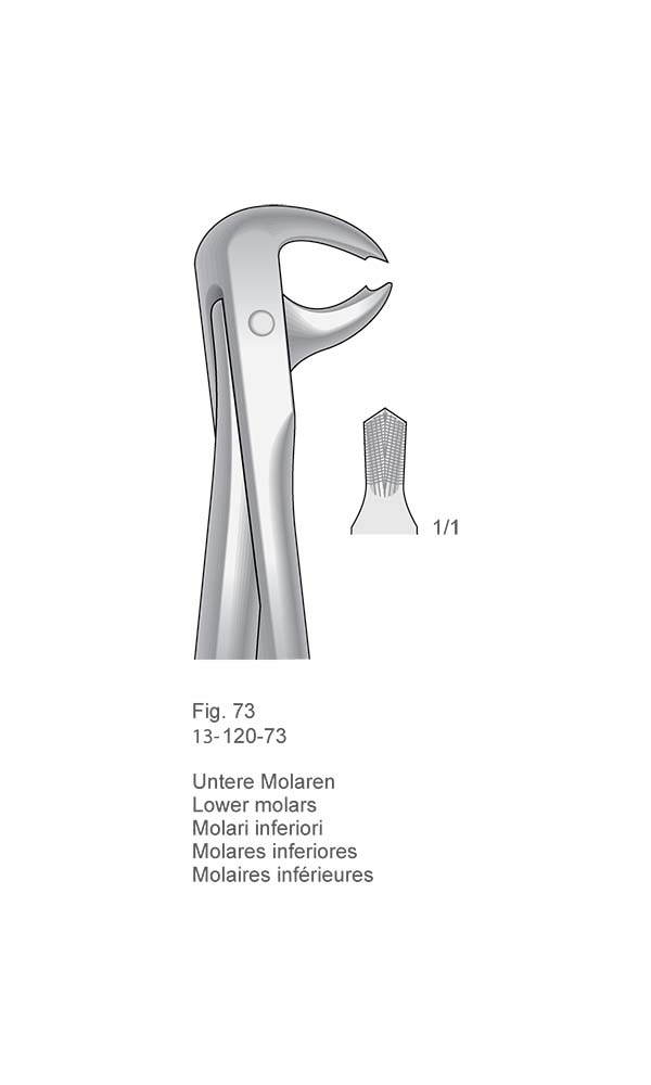 Extracting Forceps, English Pattern , Fig. 73