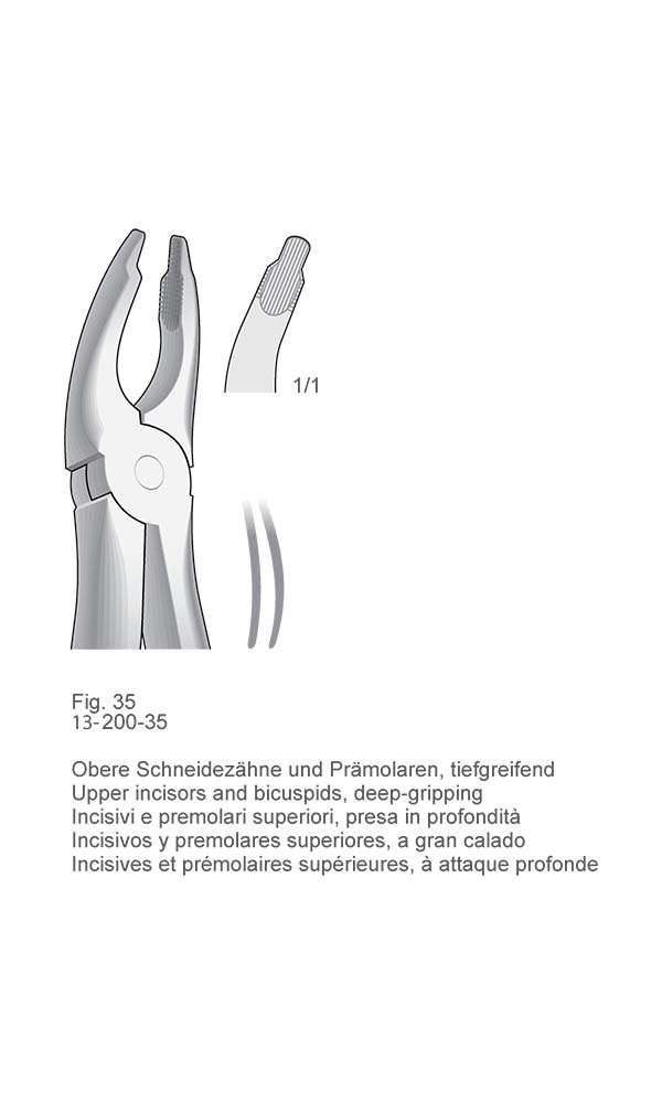 Extracting Forceps, Anatomical Handle , Fig. 35