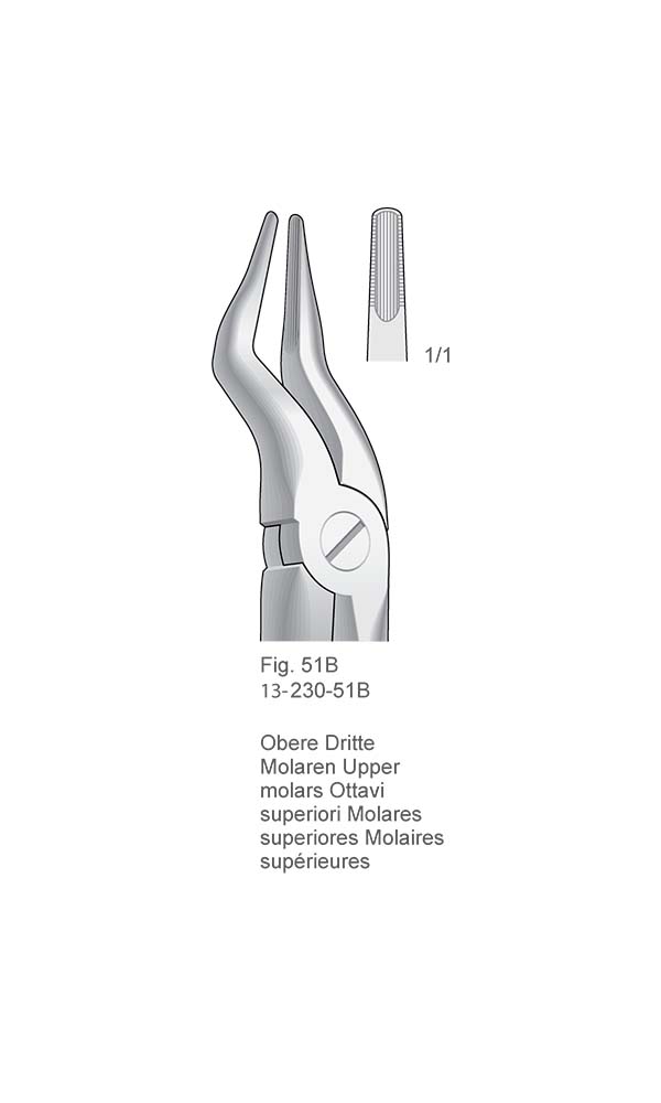 Extracting Forceps, Anatomical Handle , Fig. 51B