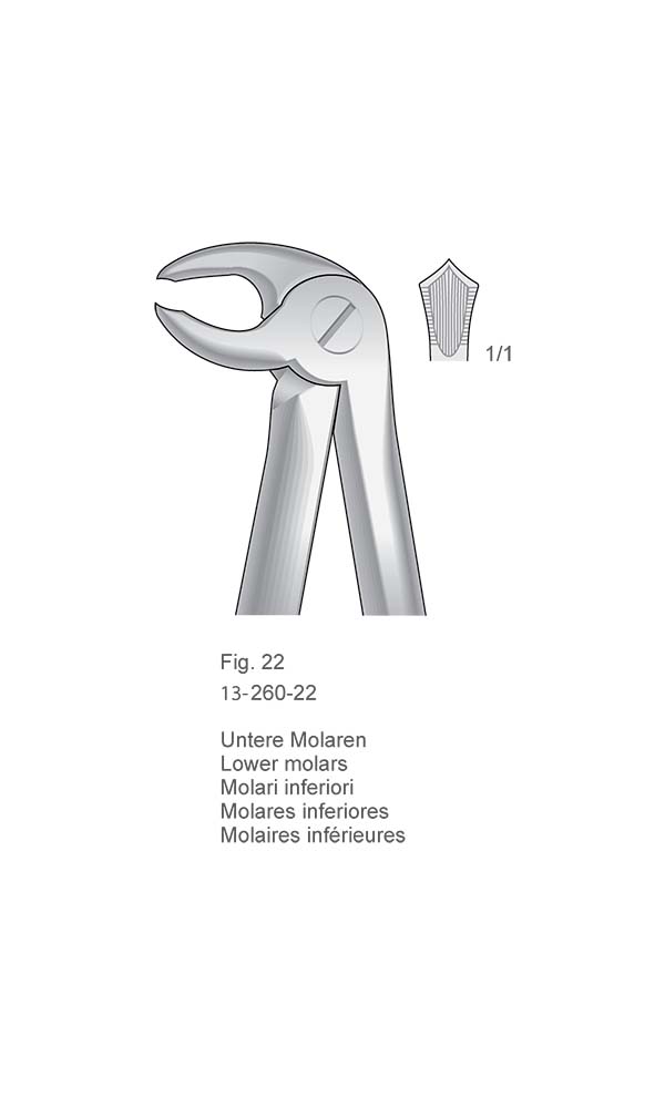 Extracting Forceps, Anatomical Handle , Fig. 22