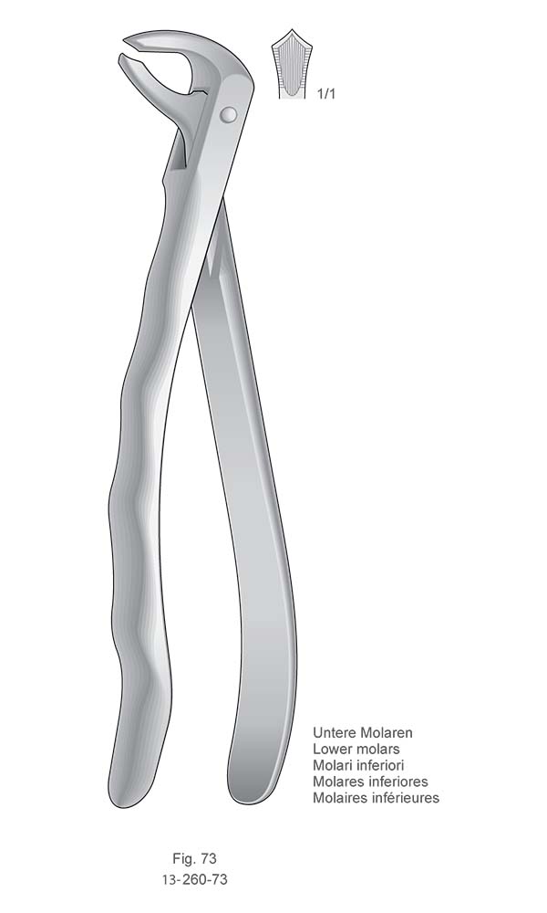 Extracting Forceps, Anatomical Handle , Fig. 73