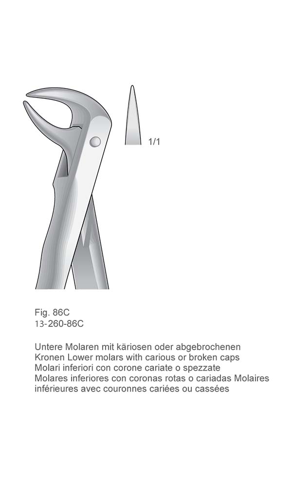 Extracting Forceps, Anatomical Handle , Fig. 86C