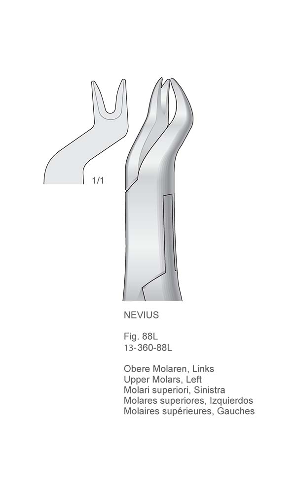 Extracting Forceps, American Pattern , NEVIUS , Fig. 88L