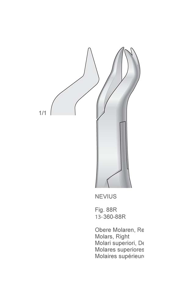 Extracting Forceps, American Pattern , NEVIUS , Fig. 88R