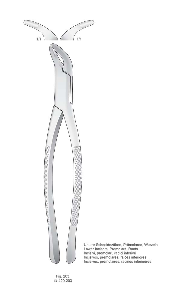 Extracting Forceps, American Pattern , Fig. 203