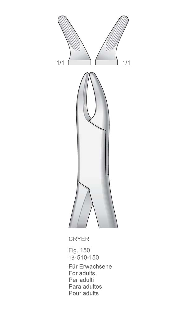 Extracting Forceps, American Pattern , CRYER , For adults