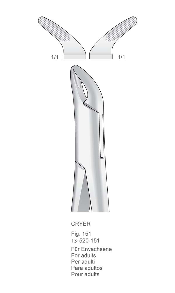 Extracting Forceps, American Pattern , CRYER , For adults