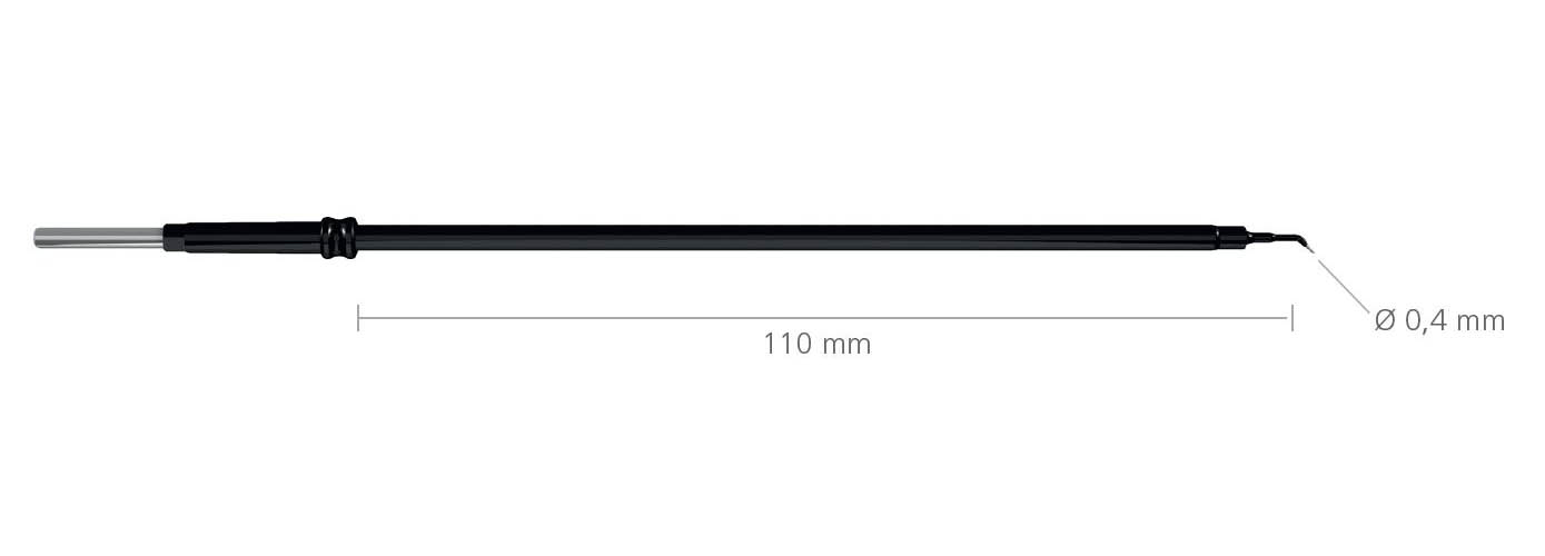 Microdissection needle electrode CERES, tungsten angular