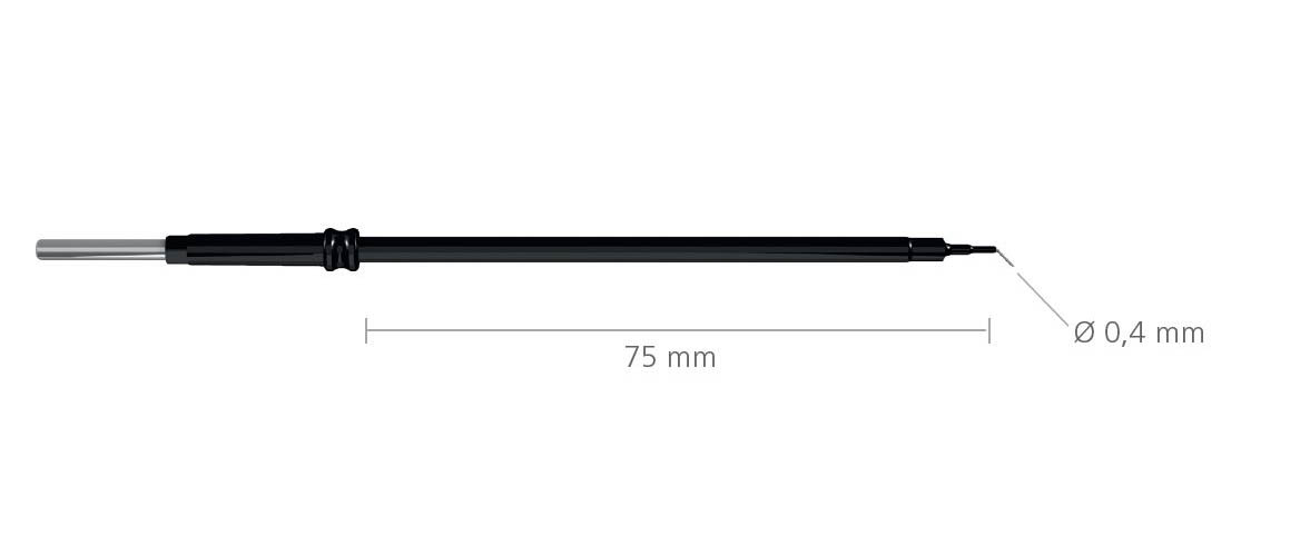 Microdissection needle electrode CERES, tungsten angular