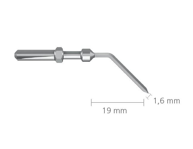 Lancet electrode angular, fine